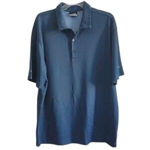 Nike Golf Dri Fit  Men's THE STANDARD Short Sleeve Polo shirt Blue size XL